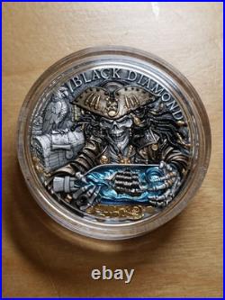 2025 Black Diamond 2 oz High Relief Antiqued Silver Coin By T&S Coin NIUEMint