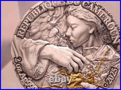 2025 Cameroon 2 oz Antiqued Silver Archangel Remiel with Mintage of only 199