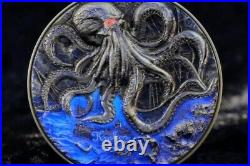 2025 Cameroon 2 oz Antiqued Silver Kraken UV effects with 11.5 oz Copper