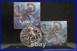 2025 Cameroon 2 oz Antiqued Silver Kraken UV effects with 11.5 oz Copper