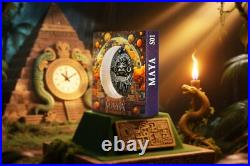 2025 Cameroon 2 oz Antiqued Silver Maya with Mintage of 299 2025 Cameroon 2 oz Antiqued Silver Maya with Mintage of 299