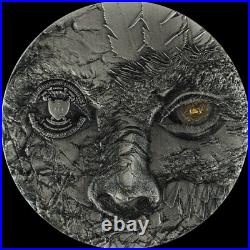 2025 Cameroon 2 oz Silver Antiqued with Gold Gild Arch Angel Sariel Mintage 199