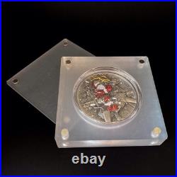 2025 Cameroon 2 ozt. 999 Fine Silver STEAMPUNK SANTA Antiqued & Colorized