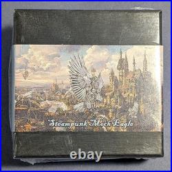 2025 Cameroon 2oz Silver 2000 Francs CFA Steampunk Mech Eagle Antiqued OGP ST