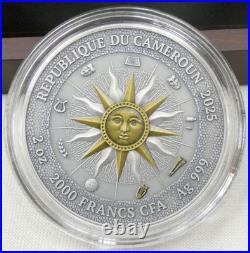 2025 Cameroon 2oz Silver Antique Nine Muses Terpsichore & Euterpe in OGP