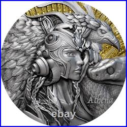 2025 Cameroon ATHENA Greek Mythology 2 oz Silver coin mintage of 199