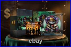 2025 Cameroon Antique Meow Mafia UHR 2 oz Silver 11.5 oz Copper Coin UV EFFECTS