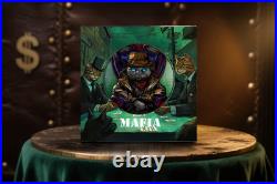 2025 Cameroon Antique Meow Mafia UHR 2 oz Silver 11.5 oz Copper Coin UV EFFECTS