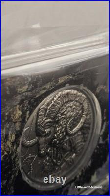 2025 Cameroon Antique Pan God 2oz. 999 Silver Coin High Relief Limited 199pc #29