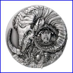 2025 Cameroon Antique Pan God 2oz. 999 Silver Coin High Relief Limited 199pc #29