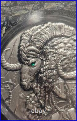 2025 Cameroon Antique Pan God 2oz. 999 Silver Coin Limited Mintage #20 of 199pcs