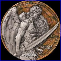 2025 Cameroon Archangel Saint Uriel 2 oz Silver coin mintage of 199 2025 Cameroon Archangel Saint Uriel 2 oz Silver coin mintage of 199