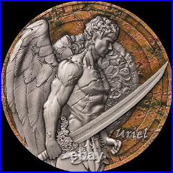 2025 Cameroon Archangel Saint Uriel 2 oz Silver coin mintage of 199