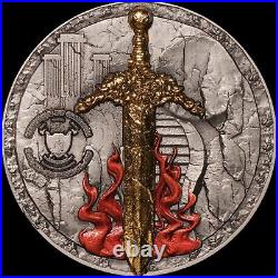 2025 Cameroon Archangel Saint Uriel 2 oz Silver coin mintage of 199