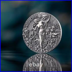 2025 Cameroon Aurora Celestial Beauty 2 oz Antique finish Silver Coin