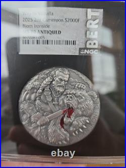 2025 Cameroon Björn Ironside The Way to Valhalla 2 oz Antique finish Silver Coin