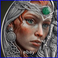 2025 Cameroon Celtic Femina Bellator 2 oz 999 Antique Finish Silver Coin 2025 Cameroon Celtic Femina Bellator 2 oz 999 Antique Finish Silver Coin