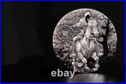 2025 Cameroon European Legends Headless Horsemen 2 oz Antique Silver Coin