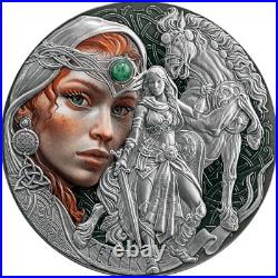 2025 Cameroon Femina Bellator Celtic 2 oz Silver High Relief Antiqued Coin