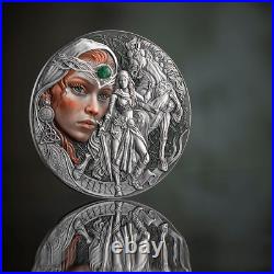 2025 Cameroon Femina Bellator Celtic 2 oz Silver High Relief Antiqued Coin