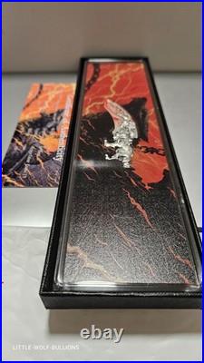 2025 Cameroon Fenrir's Fang 2 oz Antique. 999 Silver Shaped Coin New