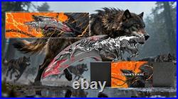 2025 Cameroon Fenrir's Fang 2 oz Antique. 999 Silver Shaped Coin UV Enamel