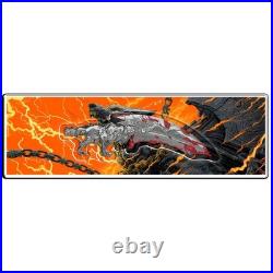 2025 Cameroon Fenrir's Fang 2 oz Antique. 999 Silver Shaped Coin UV Enamel