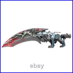 2025 Cameroon Fenrir's Fang 2 oz Antique. 999 Silver Shaped Coin UV Enamel