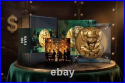 2025 Cameroon Gold Gild Meow Mafia UHR 2 oz Silver 11.5 oz Copper Coin UV EFFECT 2025 Cameroon Gold Gild Meow Mafia UHR 2 oz Silver 11.5 oz Copper Coin UV EFFECT
