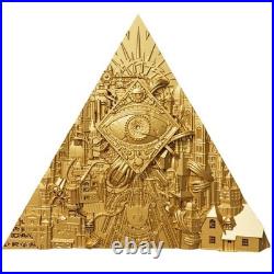 2025 Cameroon Gold Gilded Digitized Eye of Providence 2 oz. 999 Silver Coin 2025 Cameroon Gold Gilded Digitized Eye of Providence 2 oz. 999 Silver Coin