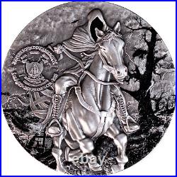 2025 Cameroon Headless Horseman 2 oz Silver coin mintage of 199