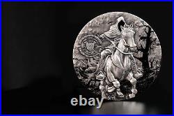 2025 Cameroon Headless Horseman 2 oz Silver coin mintage of 199