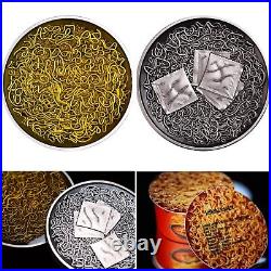 2025 Cameroon Instant Noodle 2 oz Silver Antiqued Colorized Coin