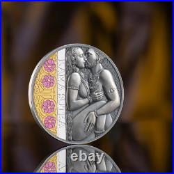2025 Cameroon Kama Sutra I Moments of Love 1 oz Antique finish Silver Coin