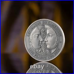 2025 Cameroon Kama Sutra I Moments of Love 1 oz Antique finish Silver Coin