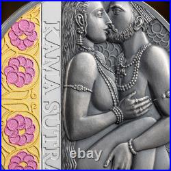 2025 Cameroon Kama Sutra I Moments of Love 1 oz Antique finish Silver Coin