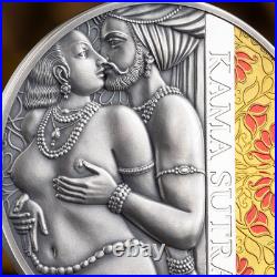 2025 Cameroon Kama Sutra II Moments of Love 1 oz Antique finish Silver Coin