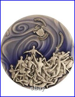 2025 Cameroon Magic Mushroom 2 oz Silver Antiqued UV Enamel Coin