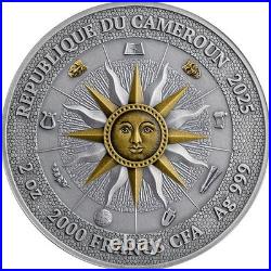 2025 Cameroon Melpomene & Thalia The Nine Muses 2 oz Antique finish Silver Coin