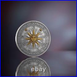 2025 Cameroon Melpomene & Thalia The Nine Muses 2 oz Antique finish Silver Coin