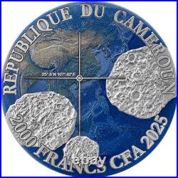 2025 Cameroon Meteorite Geography Nantan 50g Silver Antiqued Coin
