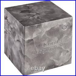 2025 Cameroon Meteorite Geography Nantan 50g Silver Antiqued Coin