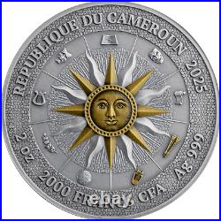 2025 Cameroon Nine Muses Terpsichore and Euterpe 2 oz Silver Antiqued Coin