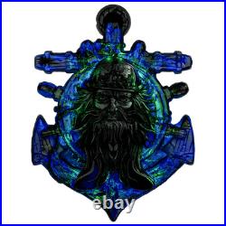 2025 Cameroon Pirates Anchor of Command Blackbeard 2 oz Silver UV Enameled Coin 2025 Cameroon Pirates Anchor of Command Blackbeard 2 oz Silver UV Enameled Coin