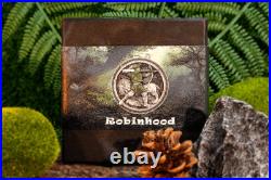 2025 Cameroon Robinhood 2 oz Silver Antiqued High Relief Colorized Coin 2025 Cameroon Robinhood 2 oz Silver Antiqued High Relief Colorized Coin
