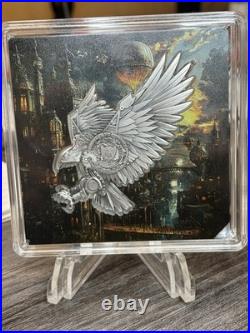 2025 Cameroon STEAMPUNK EAGLE 2 oz. 999 Silver ONLY 199 Mintage S/N# 004/199