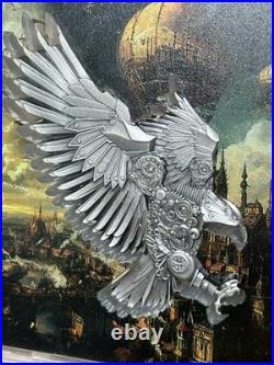 2025 Cameroon STEAMPUNK EAGLE 2 oz. 999 Silver ONLY 199 Mintage S/N# 004/199