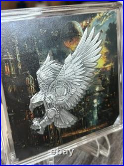 2025 Cameroon STEAMPUNK EAGLE 2 oz. 999 Silver ONLY 199 Mintage S/N# 004/199