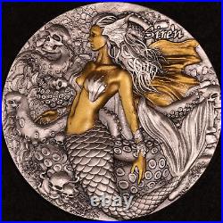 2025 Cameroon Sirenes Greek Mythology 2 oz Silver coin mintage of 199