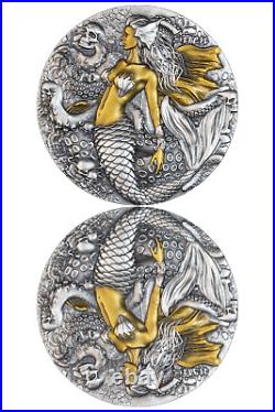 2025 Cameroon Sirenes Greek Mythology 2 oz Silver coin mintage of 199